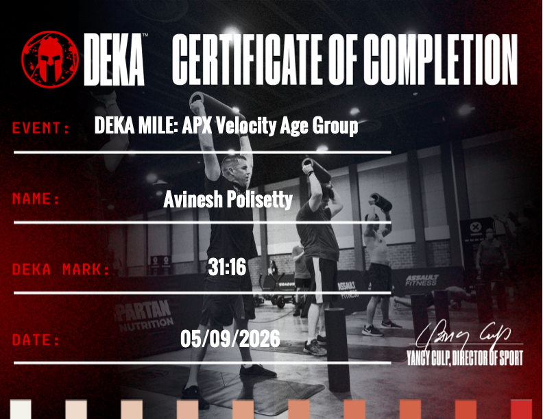 Deka Mile Certificate